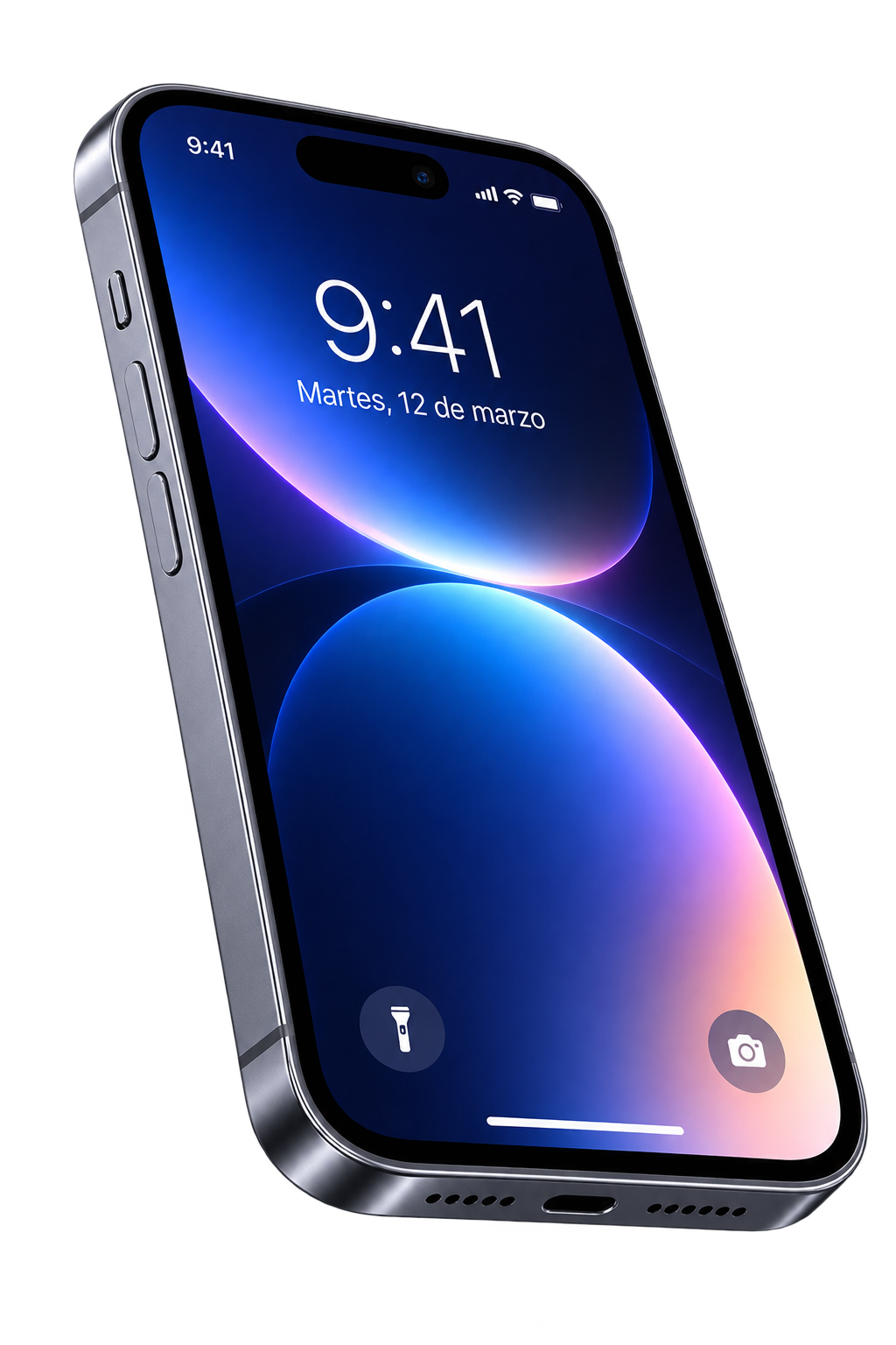Smartphone en reposo junto al stand