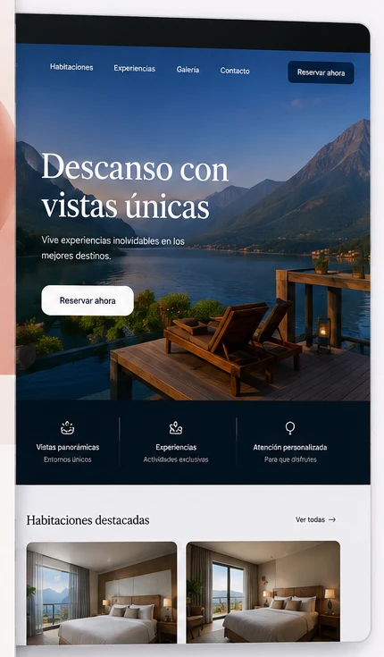 Diseño web demostrativo para un hotel